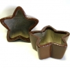 Keramik-Stern 20cm schokobraun hoch 2er-Set